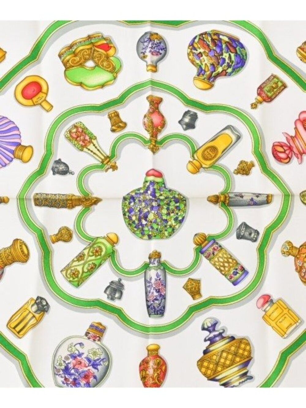 Hermes Bandana Scarf White - Picture 2 of 6